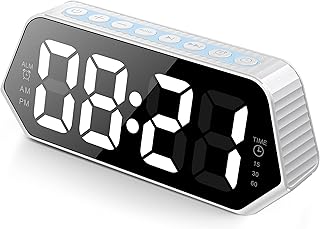 White Noise Machine with Alarm Clock, 15 High Fidelity Soothing Sounds,USB and Dry Battery Dual Power Supply Mode,Timer an...