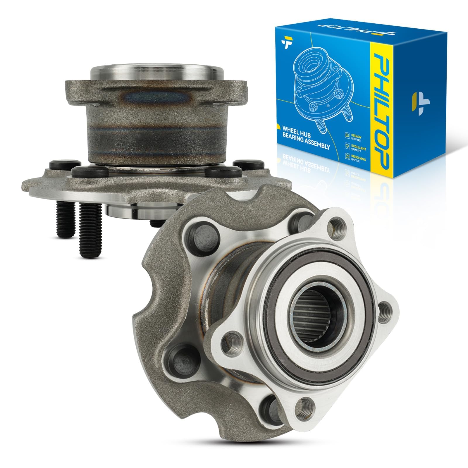 PHILTOP 512374 x2 Rear Wheel Bearing Hub Assembly for Toyota RAV4