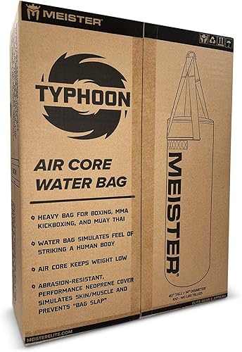 Miniatura 8 de Meister Typhoon - Bolsa pesada llena de agua con núcleo de aire y funda de neopreno para boxeo y MMA