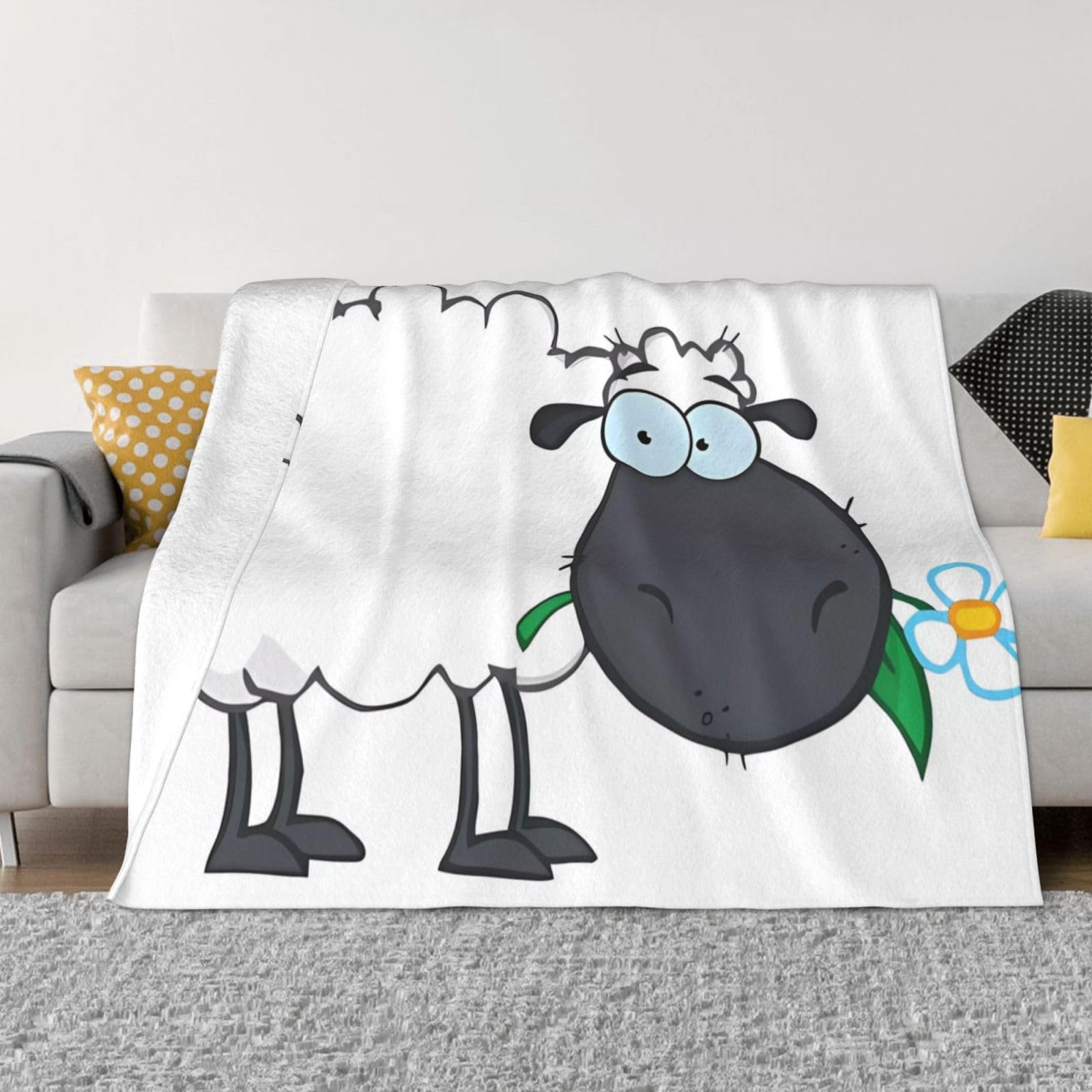 Couverture en flanelle mouton de qualité supérieure pour canapé
