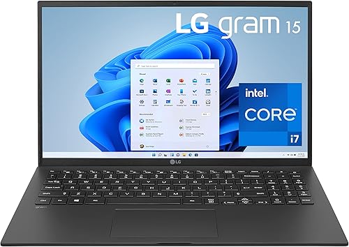 LG gram 15Z95P Laptop de 15.6 pulgadas ultraligero, IPS, FHD (1920 x 1080), Intel CORE i7, 16 GB de RAM, 512 GB SSD, Windows 11 Home, batería de 80