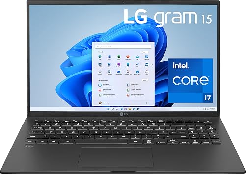LG gram 15Z95P Laptop 15.6" Ultra-Lightweight, IPS, FHD 1920 x 1080, Intel CORE i7, 16GB RAM, 512GB SSD, Windows 11 Home, 80Wh Battery, Alexa Built-in, 2X USB-C, HDMI, USB-A Black