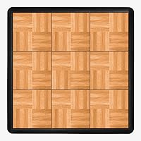 Vista 3 de Flooring Inc. - Kit de pista de baile de práctica de plástico ligero entrelazado de 3/8 pulgadas de grosor, suelo temporal impreso sobre alfombra