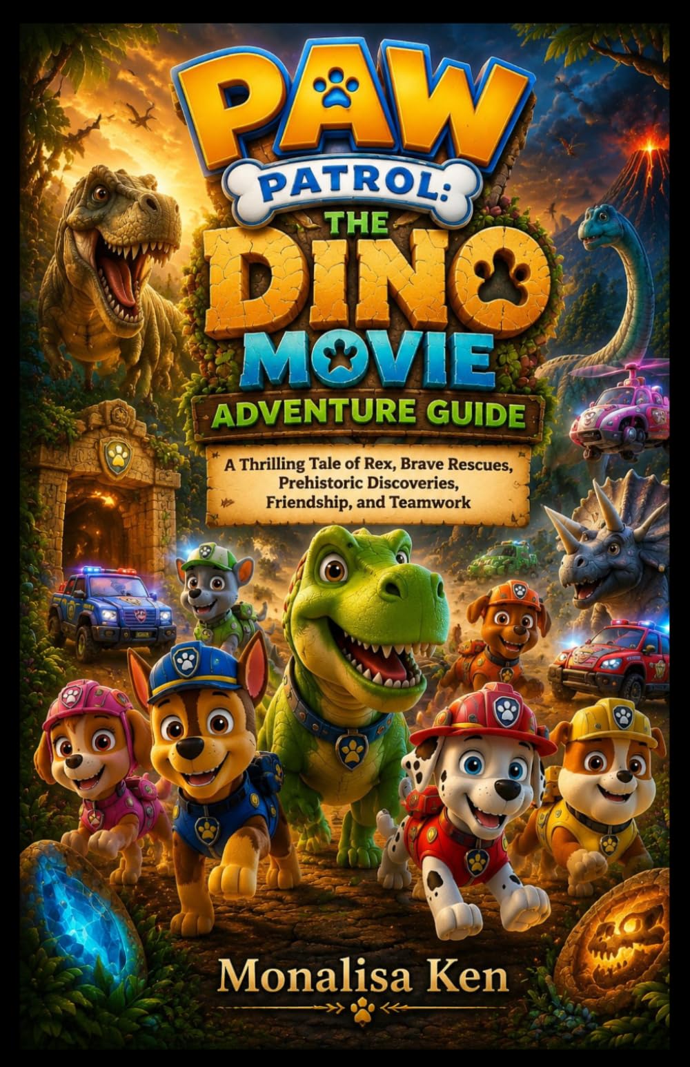 PAW Patrol: The Dino Movie Adventure Guide: A Thrilling Tale of Rex, Brave Rescues, Prehistoric Discoveries, Friendship, and Teamwork
