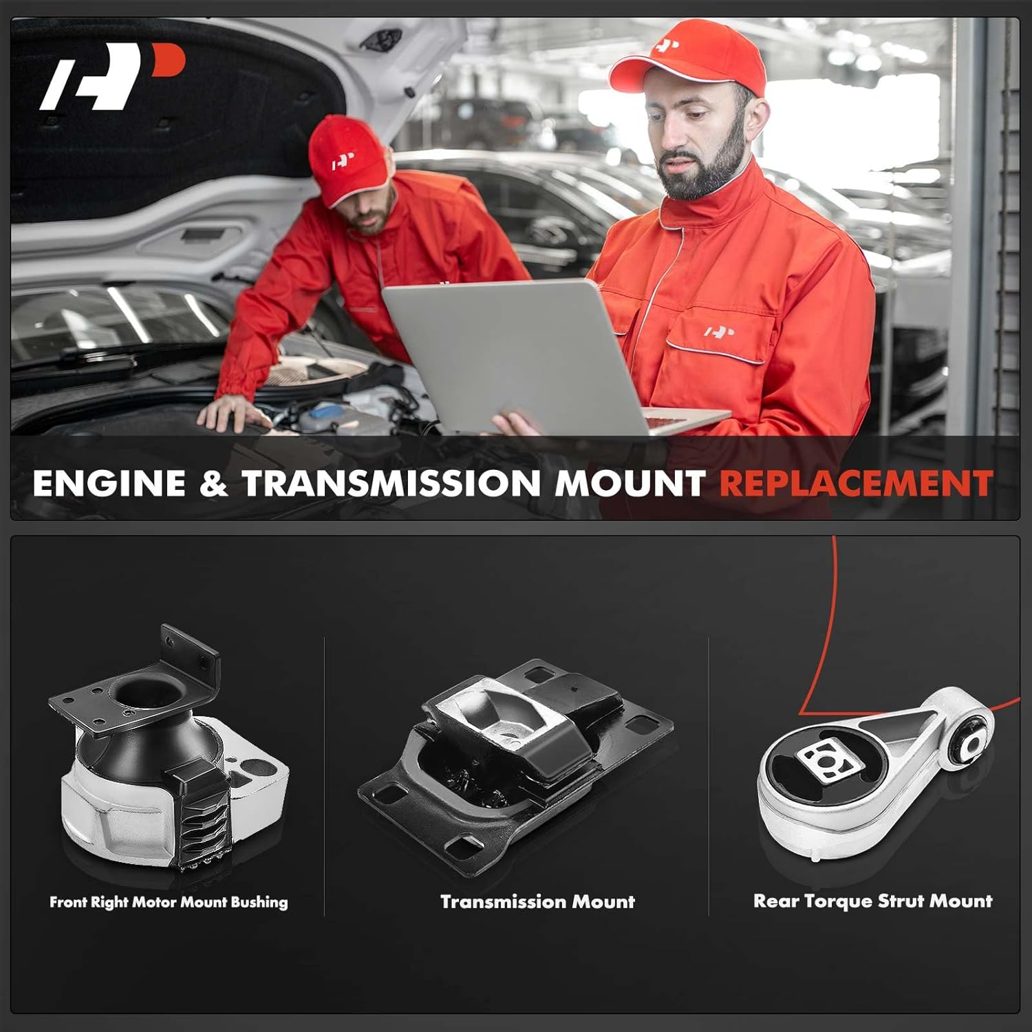 A-Premium 3PCS Engine Motor Mount Transmission Mount and Torque Strut Mount Set Compatible with Ford Focus 2005 2006 2007 L4 2.0L, Automatic Transmission, Sedan Hatchback Wagon