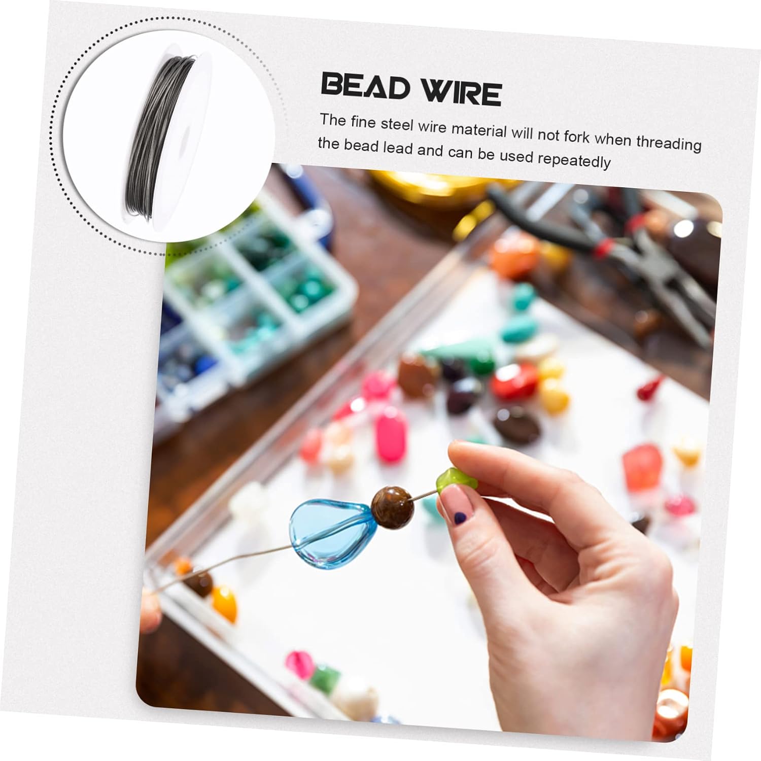 STOBOK 9rolls Jewelry Making Kit for Adults Beads for Jewelry Making Charms Cuttable Wear-Resistant Wire