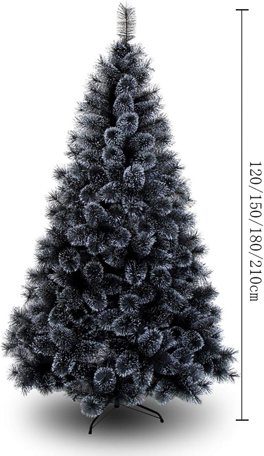 6ft Dekoracja Sztuczna Choinka, Igły Sosnowe 325 Bch Choinka Wewnętrzna Klasyczna Ekologiczna Do Domowych Artykułów Biurowych, Black,blue, 120cm(4ft)