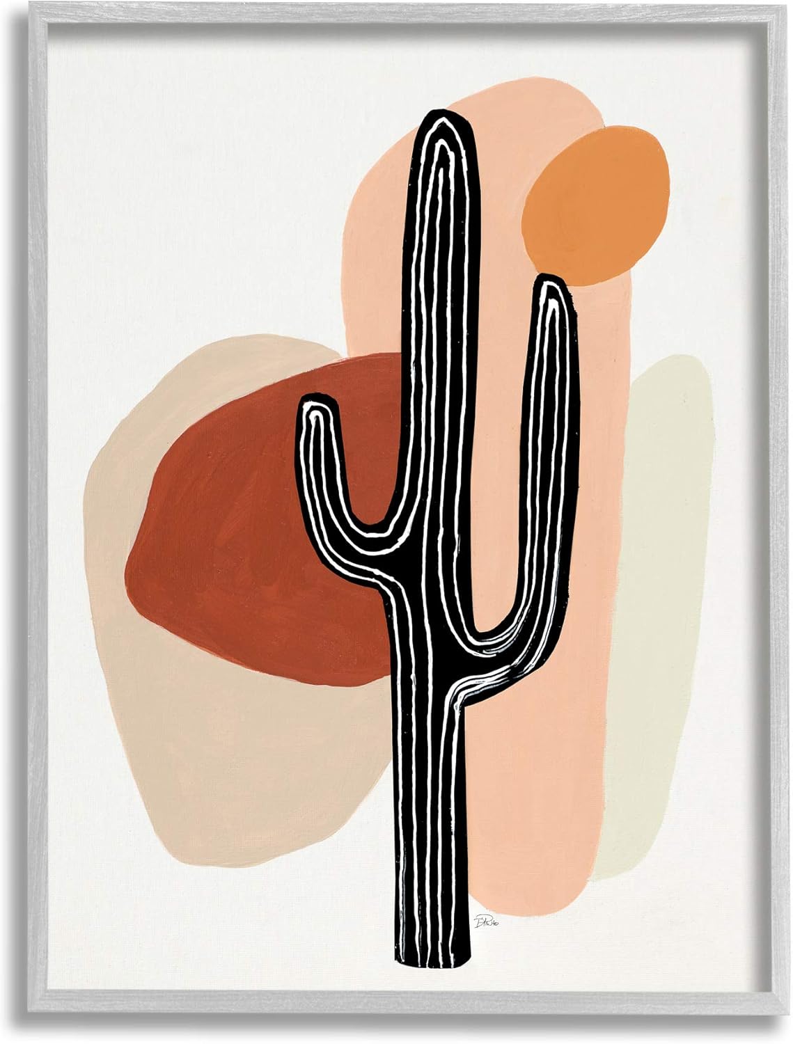 Stupell Industries Western Terracotta Abstract Desert Cactus Plant