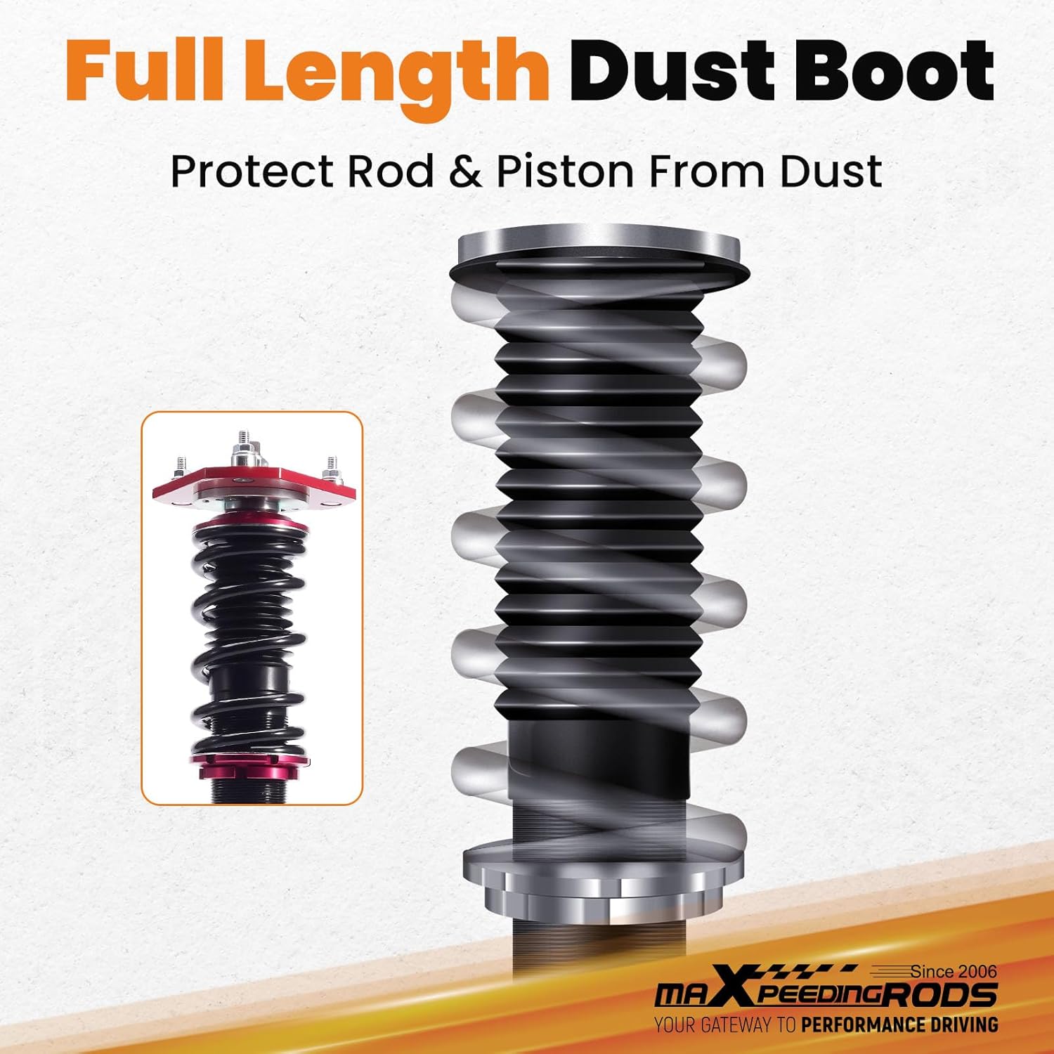 maXpeedingrods Coilovers for VW Jetta MK5 2005-2011, for VW Jetta MK6 2011-2019, for VW Golf MK5 MK6 2003-2012, Height Adjustable Coilovers Suspension Kit, Preset Damping Lowering Kit Red