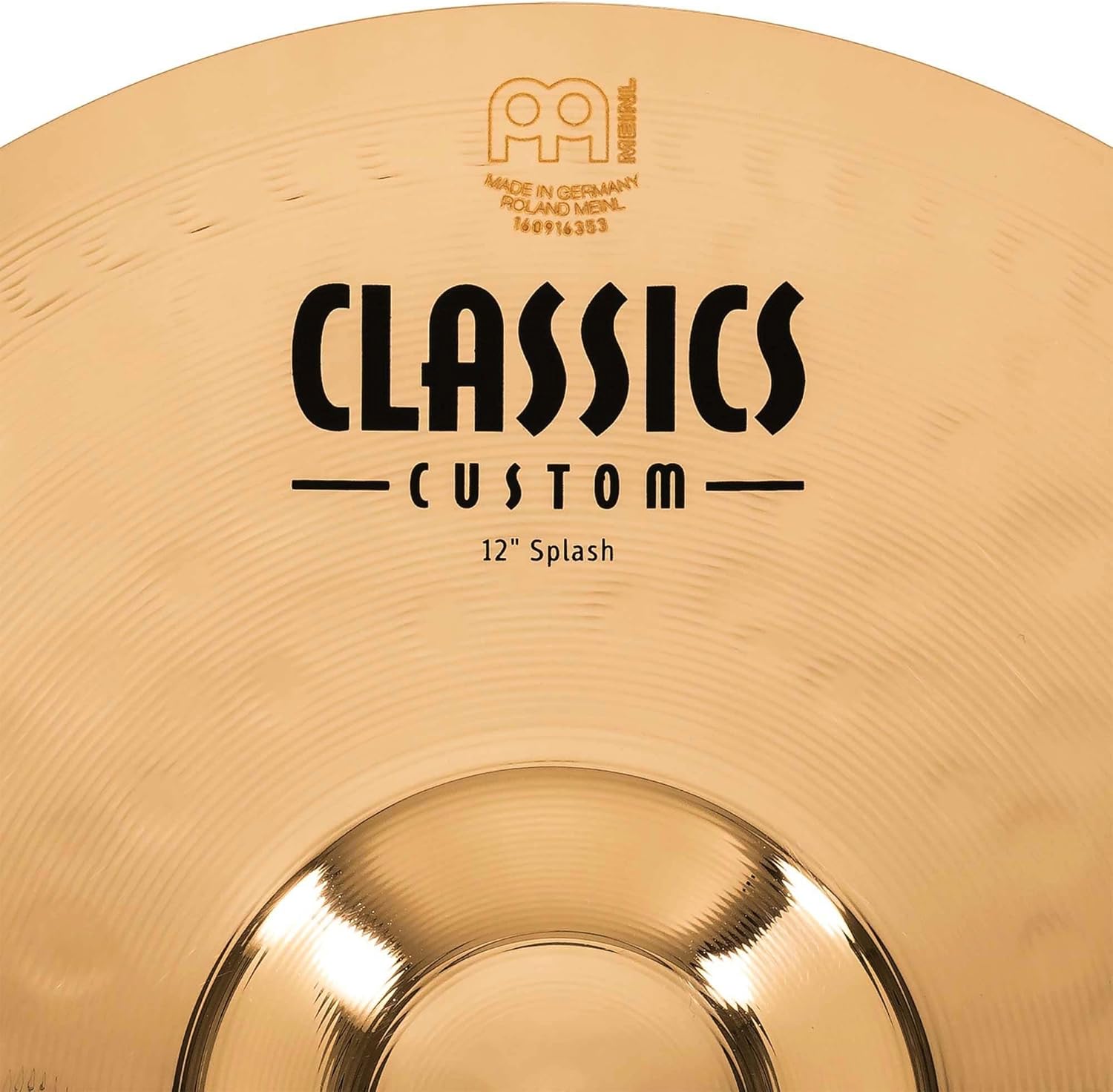 Meinl 12" Splash Cymbal - Classics Custom Brilliant - Made In Germany, 2-YEAR WARRANTY (CC12S-B)