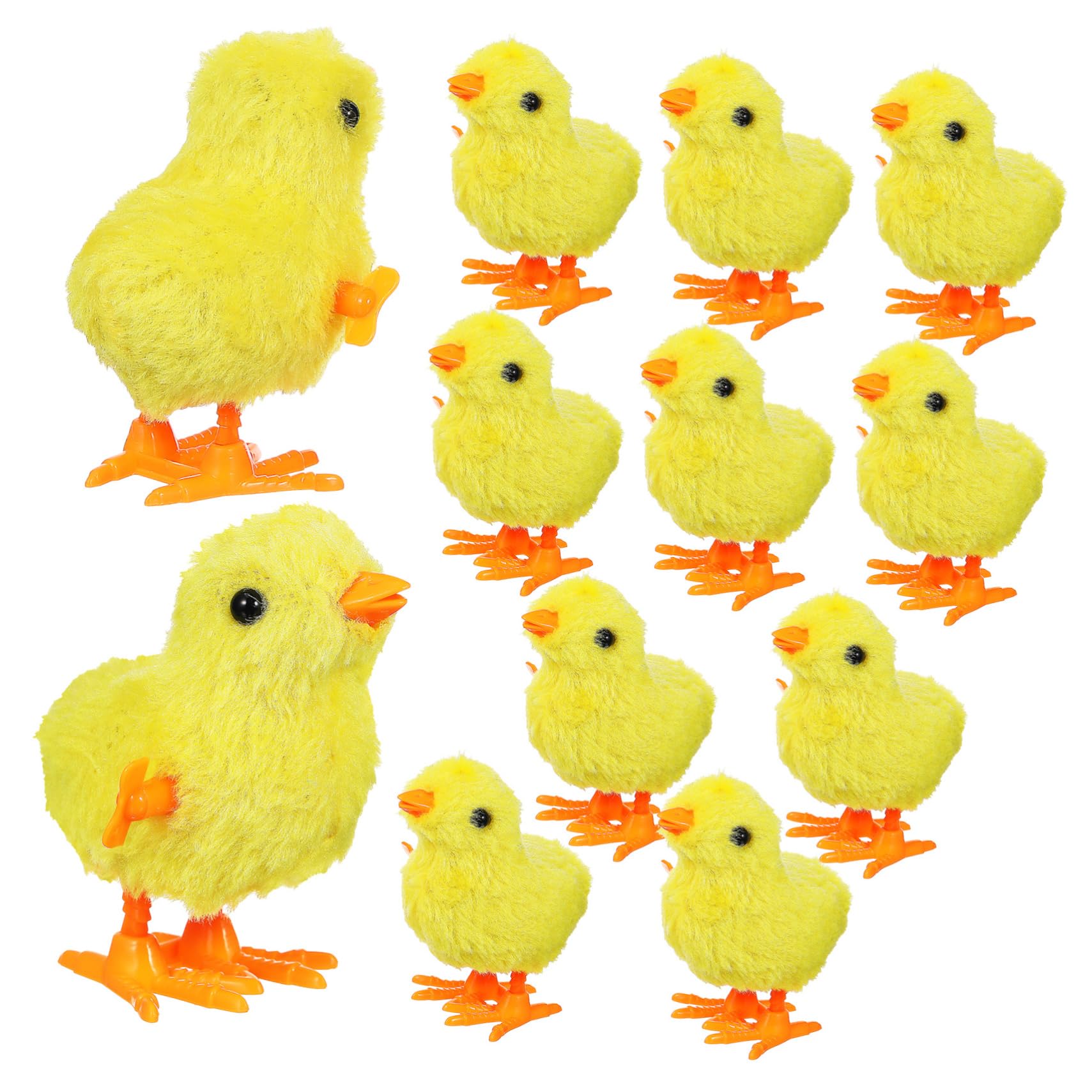 BESPORTBLE Set De 12 Juguetes De Cuerda Con Forma De Pollito – Peluches Con Mecanismo Manual Que Caminan, Para Mejorar La Coordinación Y La Imaginación En Fiestas Infantiles