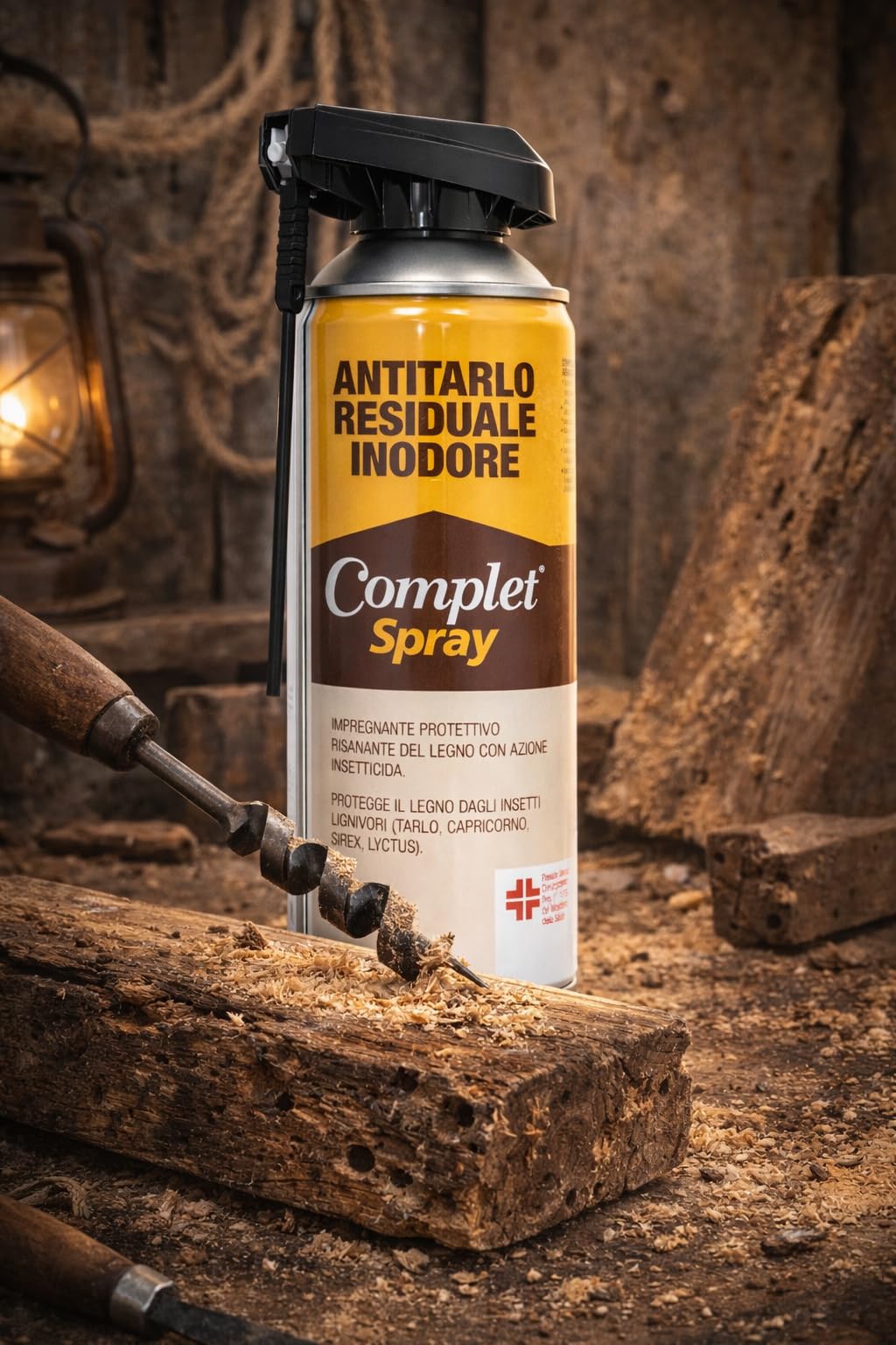 Complet Antitarlo Spray per Legno 800 ml | Fungicida Inodore e Incolore | Protezione Mobili, Parquet e Oggetti in Legno contro Tarli e Funghi (2 pezzi da 400 ml)