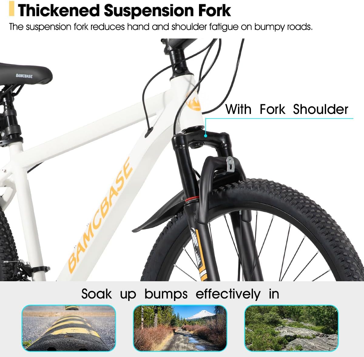 HILAND 26 27.5 Inch Mountain Bike, Mens and Womens Aluminum Frame MTB with 21 Speeds, Dis Brake, Hardtail Bicycle for Adults - Image 4