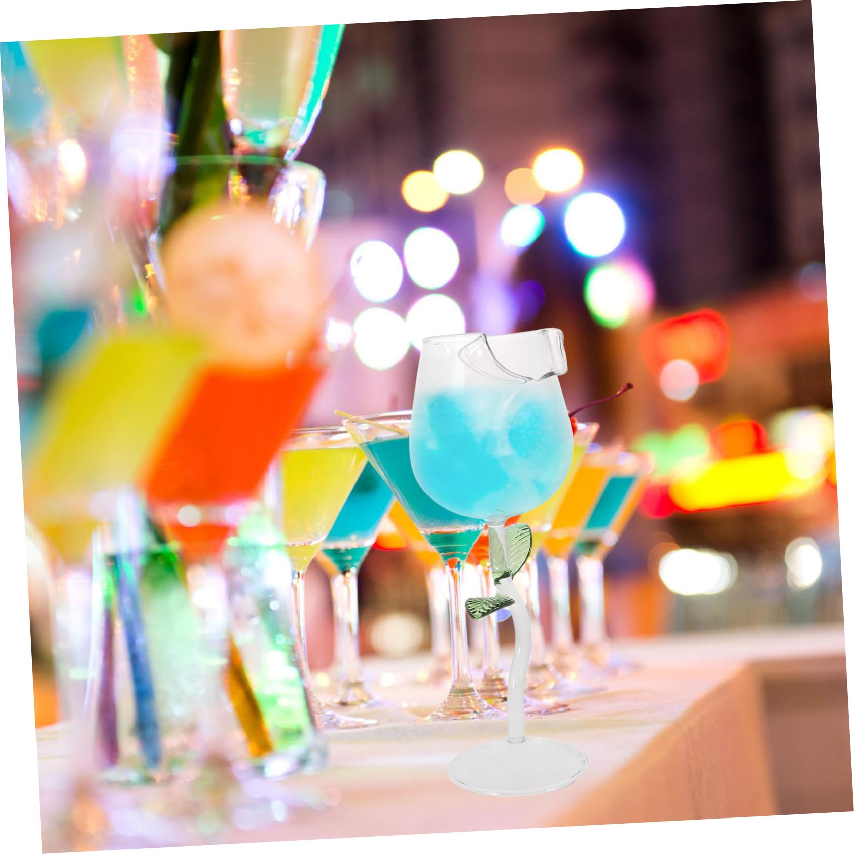MAGICLULU 4 Stück Weinglas Lauter Becher Martini Sherry-gläser Whisky-gläser Weingläser Ohne Stiel Cocktailgläser Gießen Whiskey Farbige Weingläser Bechergläser Biergläser Trinken Kette