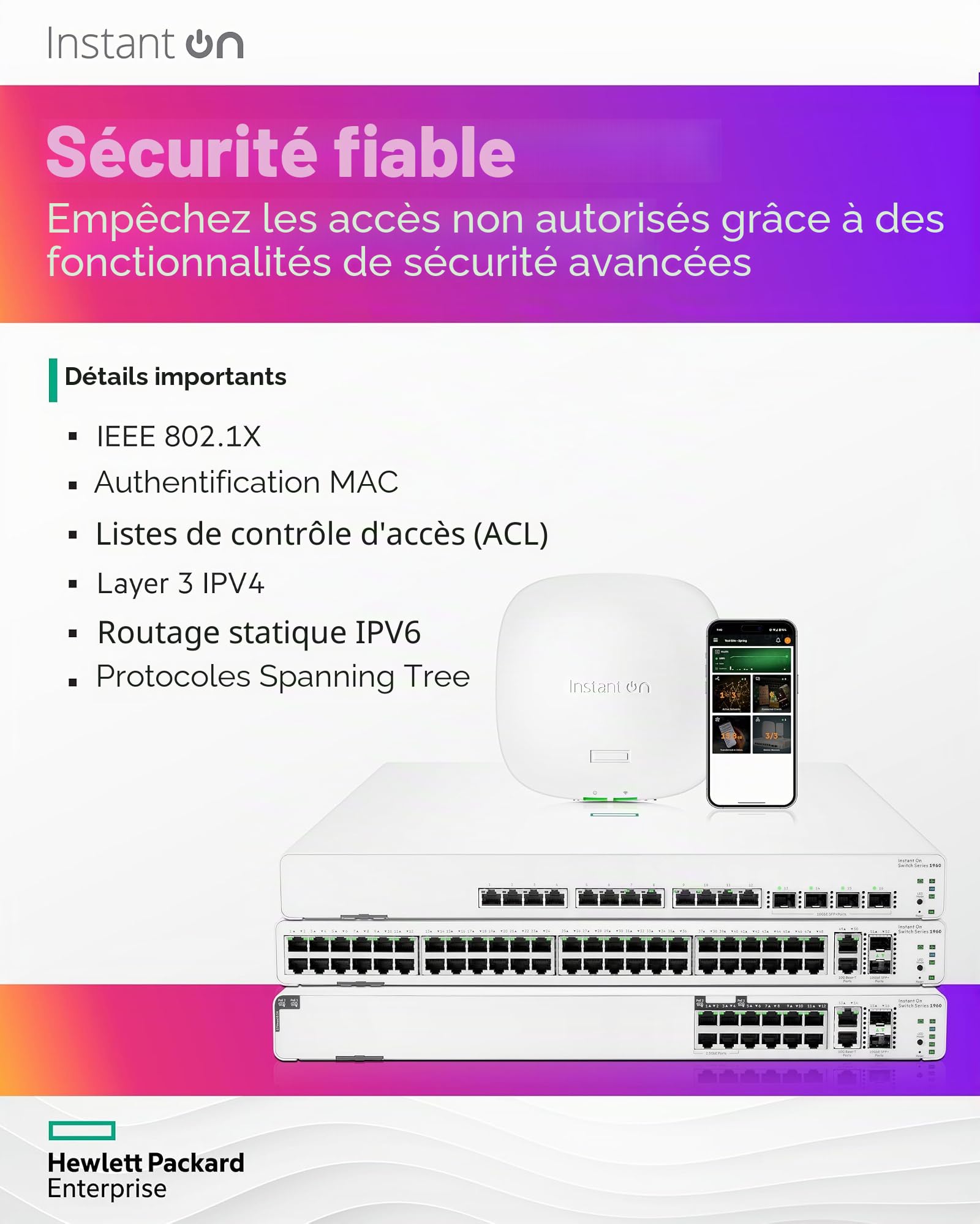 HPE Aruba Instant On 1960 - commutateur - 16 ports - Géré - Montable sur rack