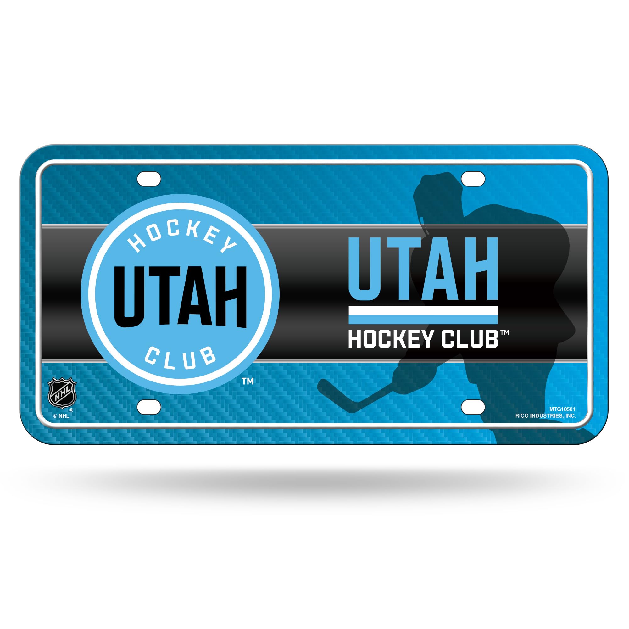'Rico Industries NHL Hockey Metal Auto Tag 6'' x 12'' - Great for Truck/Car/SUV'