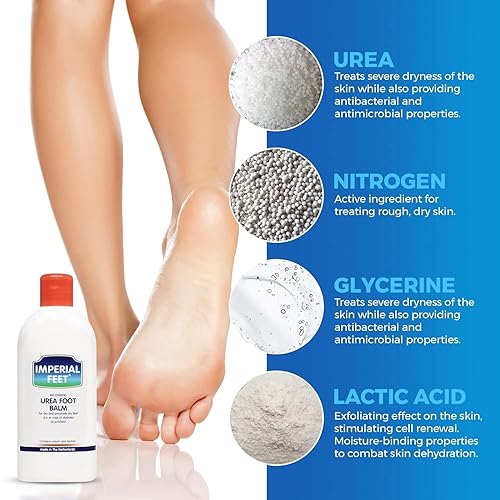 Miniatura 4 de Imperial Feet Bálsamo para pies de urea – Crema natural de urea para el cuidado de los pies, reparación de talón agrietado, piel áspera, sequedad,