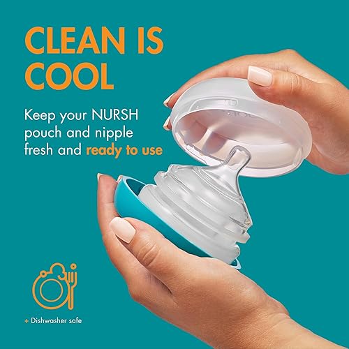 Miniatura 3 de Boon Nursh - Bollos de almacenamiento de biberones - Soporte para biberones para biberones Nursh - Soporte para biberones de viaje - Azul y blanco -