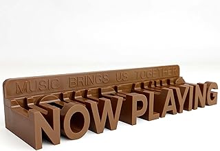 WPESI Now Playing Vinyl Record Stand Wall Mount,Vinyl Record Wall Mount Display,Vinyl Wall Mount Albums Hanging Vinyl Record Wall Record Display Storage Holder,Vinyl Record Stand (Brown)