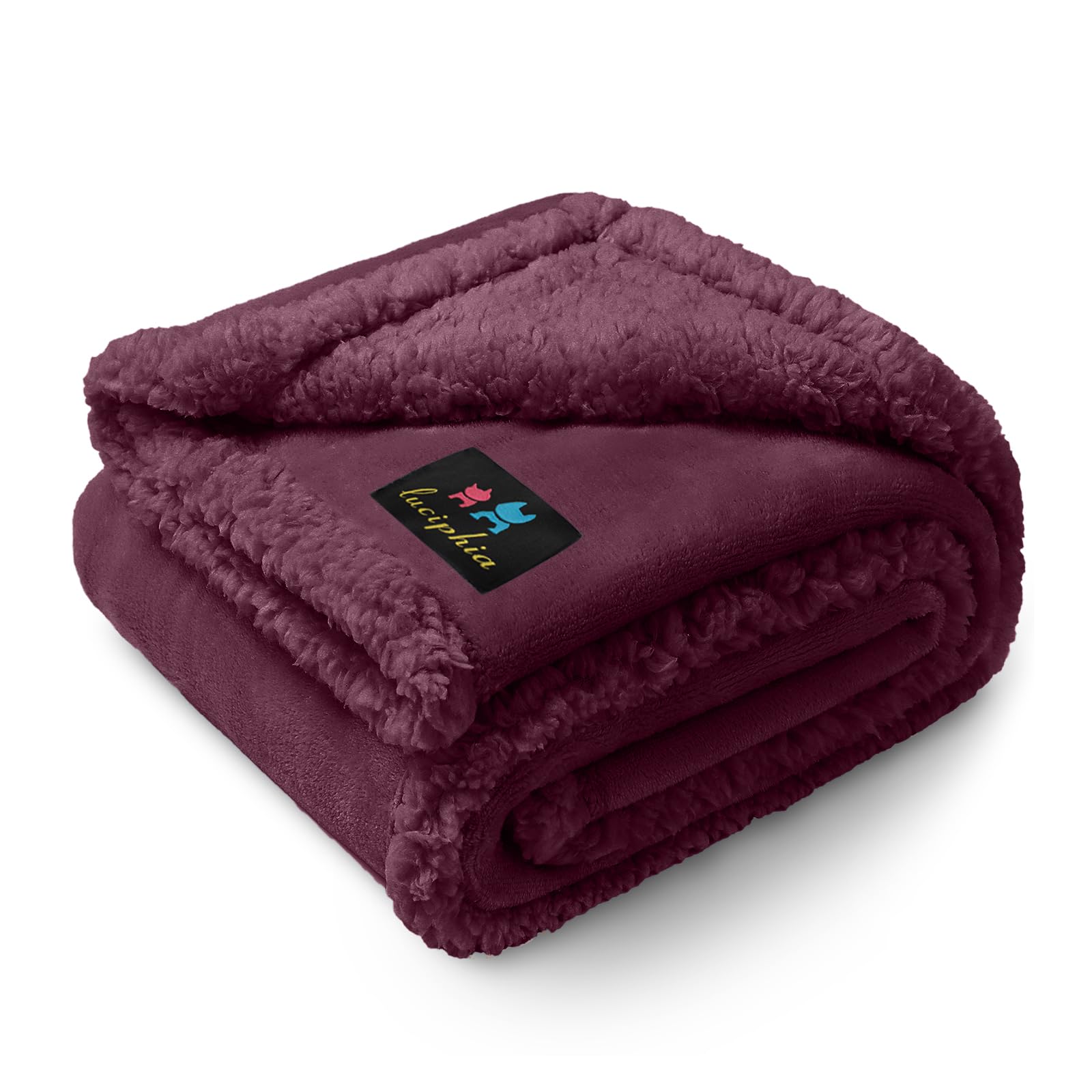 Luciphia Waterproof Blanket for Large Dog, Reversible Sherpa Couch Cover