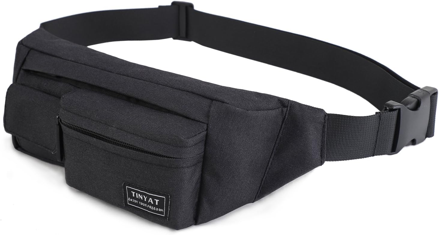 TINYAT Travel Fanny Pack Hiking Waist Pack Bum Bag Running Bag Super Lightweight for Women and Men, Tool Kit T212