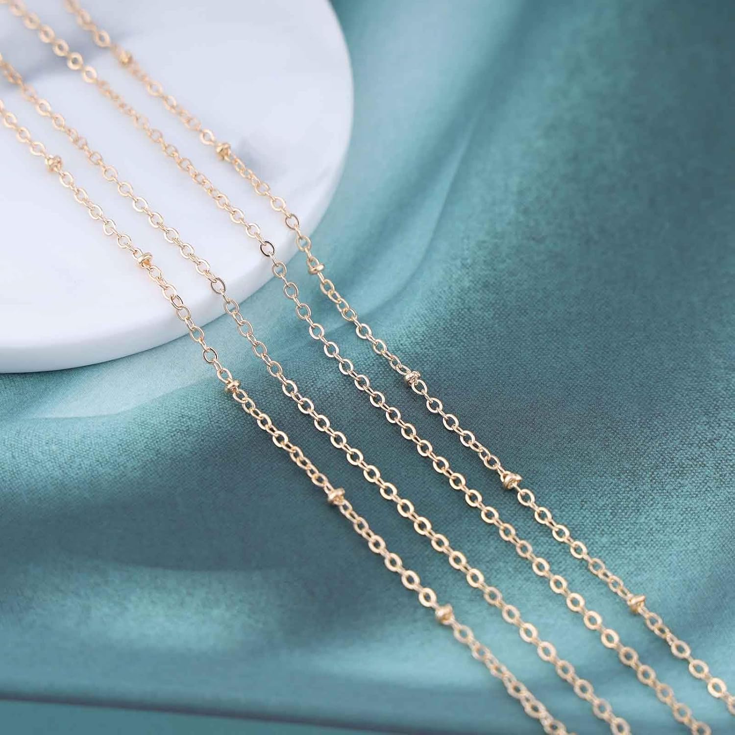 Vintage Layered Turquoise Pendant Necklace Oval Turquoise Choker Necklace Blue Teardrop Stone Choker Necklace Blue Stone Bead Necklace for Women - Image 5