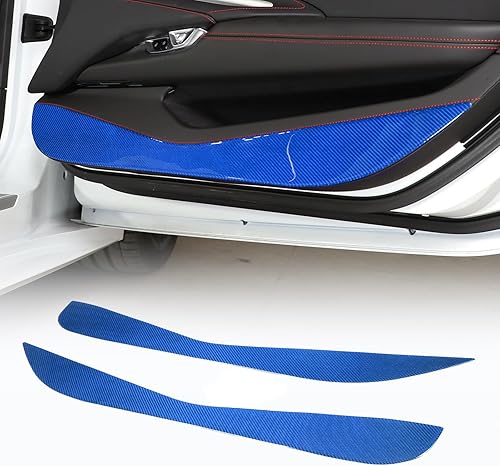 CHEAYAR Kit antipatadas de fibra de carbono real 3D suave para el interior de la puerta del auto, compatible con Corvette C8 Stingray Z06 Z51 2020