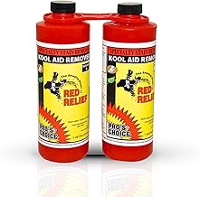 Pro's Choice Red Relief Stain Remover for Clothes Laundry - Stain Removal for Kool Aid & Synthetic Food Colors - Fabric, Carpet & Couch Dye Remover - Red Wine Spot Eraser (2 Pint Set)