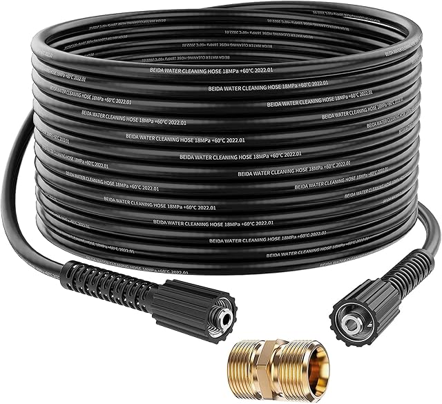 High Pressure Washer Hose Jet Wash Extension Hose, 10M 33' 2000PSI M22 Female Thread Power Wash Replacement Hose with M22 Male Thread Connector Compatible with Karcher Standard M22-14 Connection