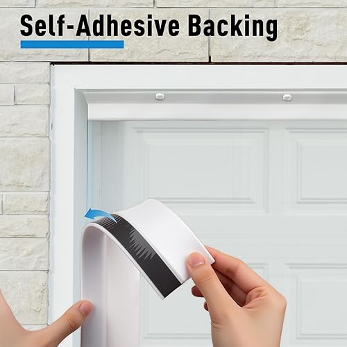 Miniatura 4 de Tira de sellado superior y lateral para puerta de garaje, reemplazo de burlete de goma de 34 pies, sellos de puerta de garaje resistentes a la