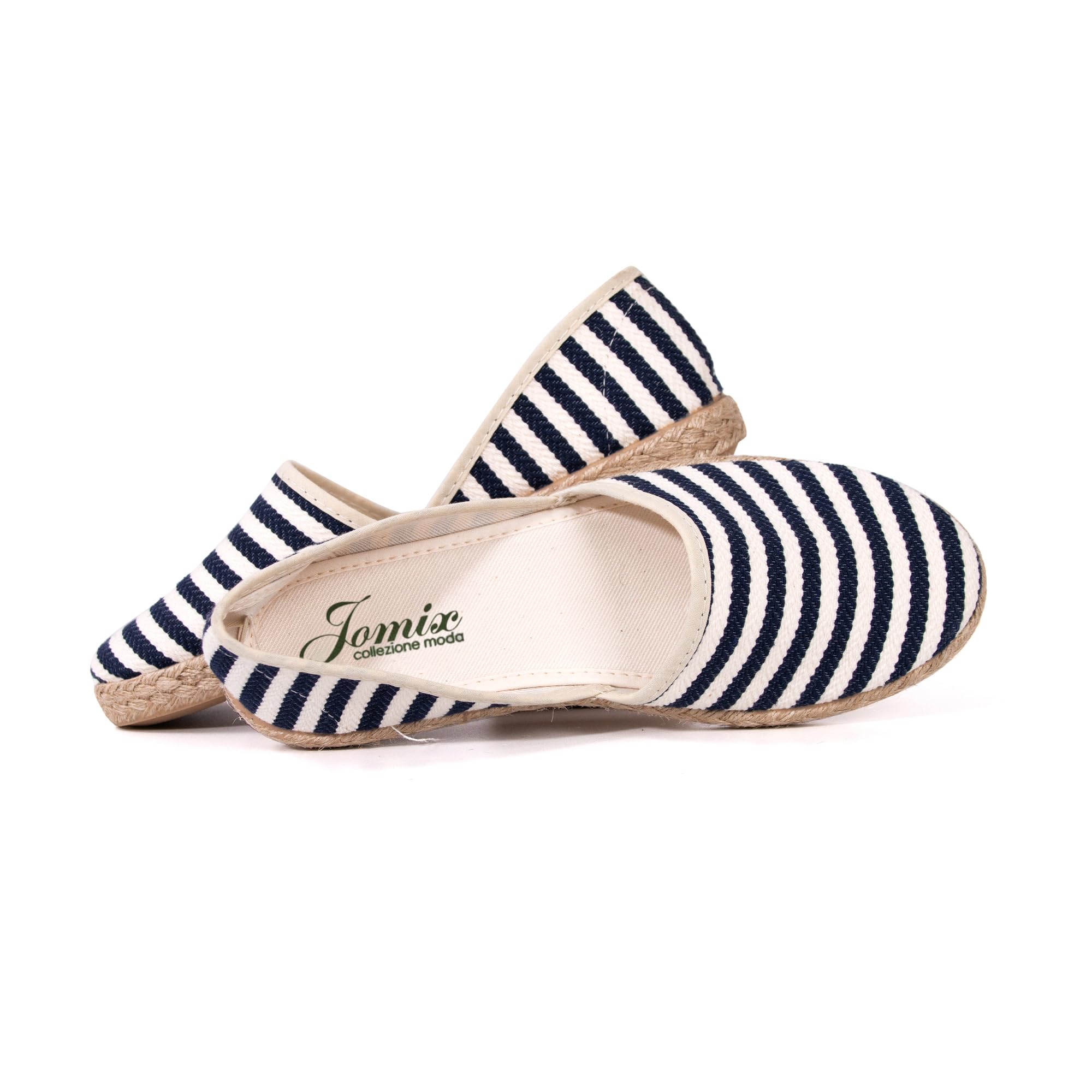 JOMIX Espadrille Femme en Rayures Chaussures Espadrilles Classiques été Mocassin Fabriqué en Espagne