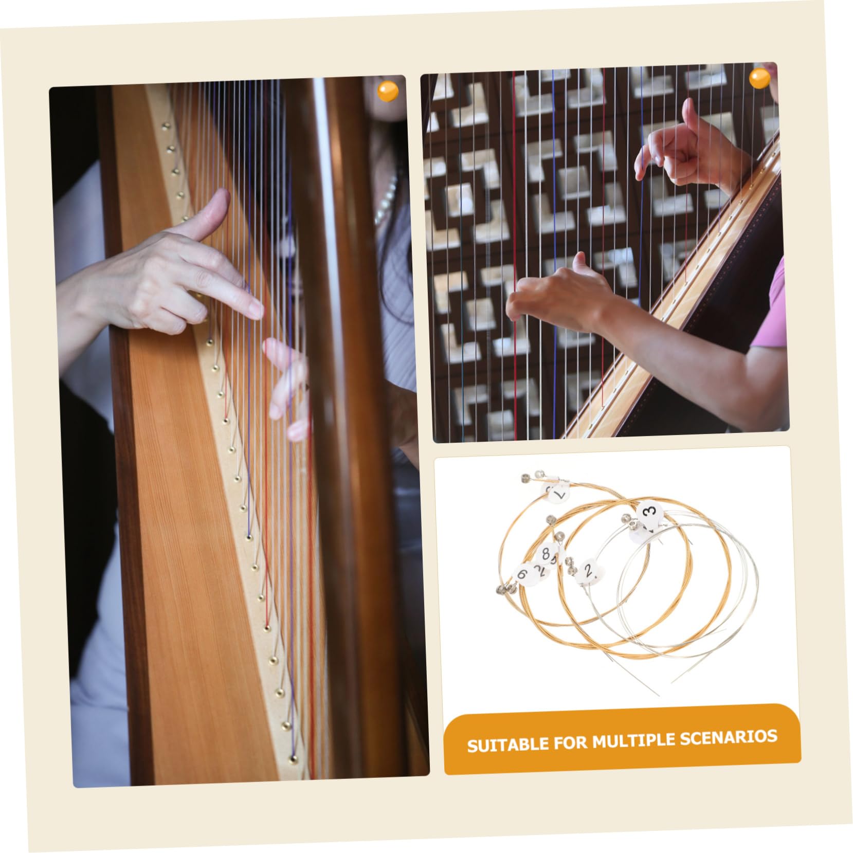 Set Corde Per Arpa A Lira Aprilsunnyzone - 7/10/16/19/21/24 Corde In Metallo, Suono Classico - Foto 7