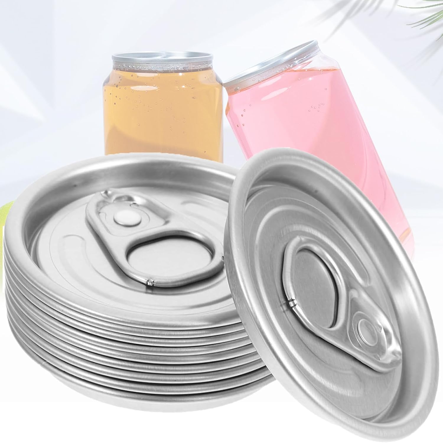 Aluminium fizzy drinks can sealing lids | Preserving lids | Leak-resistant can covers | Full open design | For beer and fizzy drinks wide neck preserving jar sealing lids maintains freshness & carbo