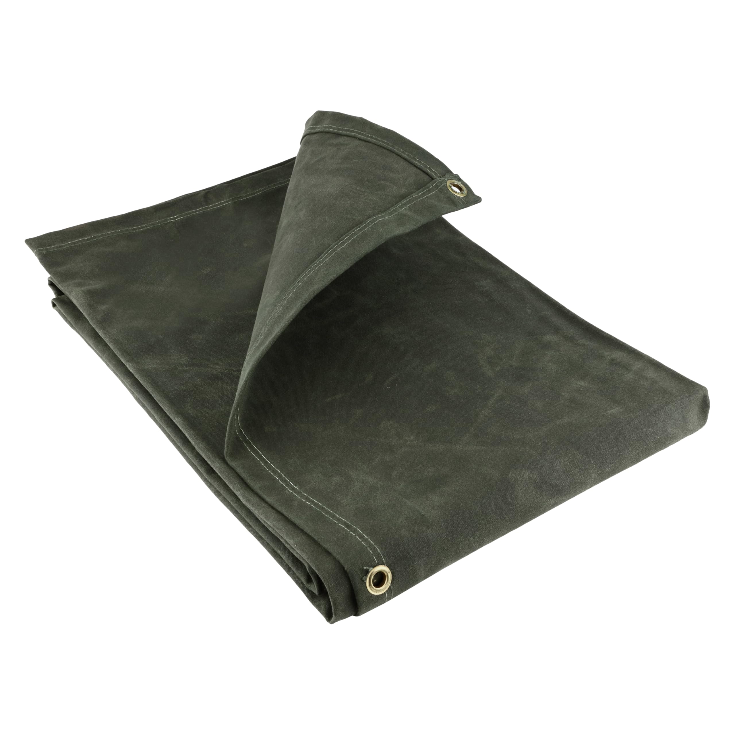 TARPAFLEX 2.4m x 3m Cotton Canvas Tarpaulin Waterproof Heavy Duty Tarp Sheet Cover, 21oz Multipurpose Groundsheet With UV Protection & Tear Resistant Material
