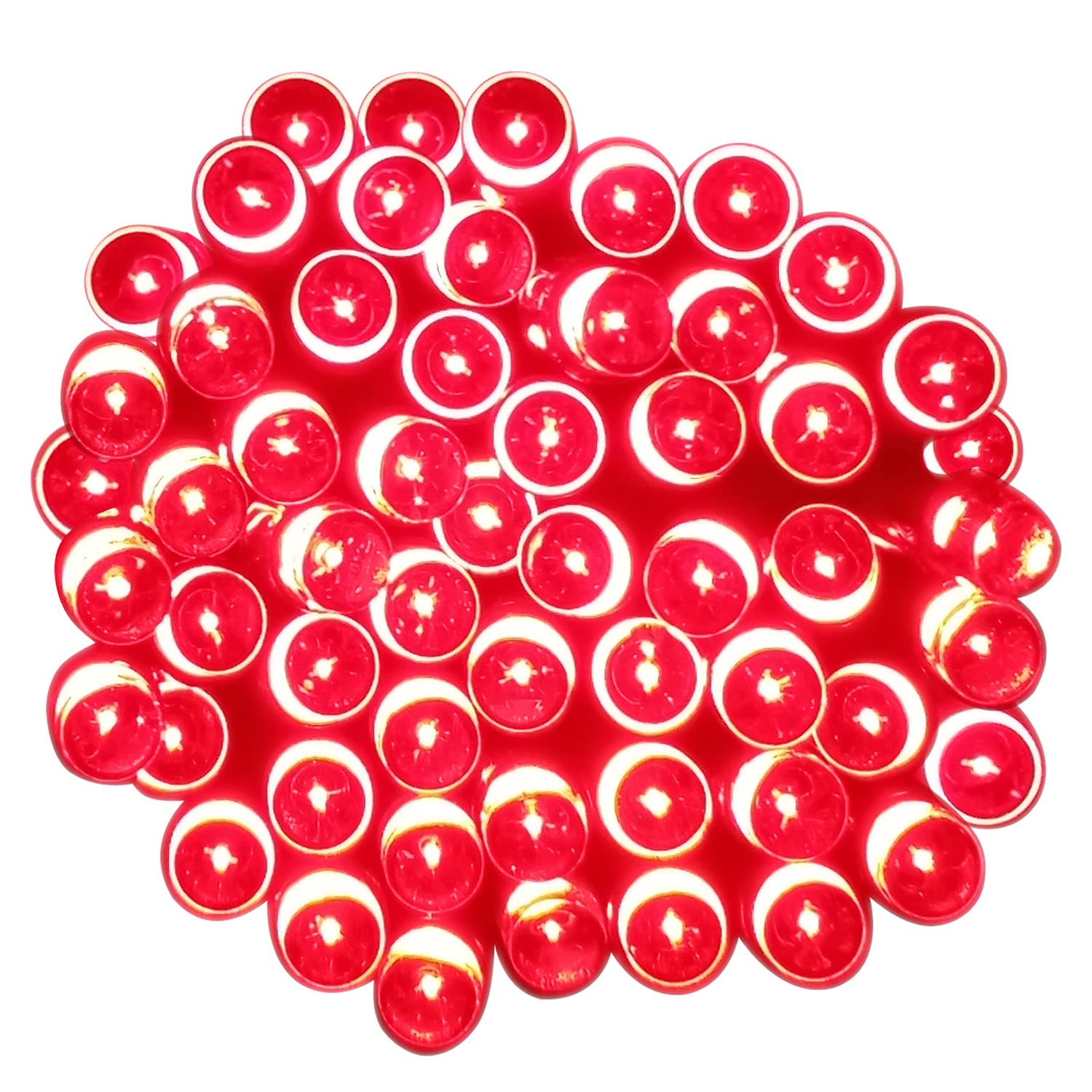 Tuokay Super Bright Plug in Fairy Lights with Memory Function, 12m 100 LED Decorative Indoor String Lights for Gazebo Patio Yard Fence Ornament (Red)