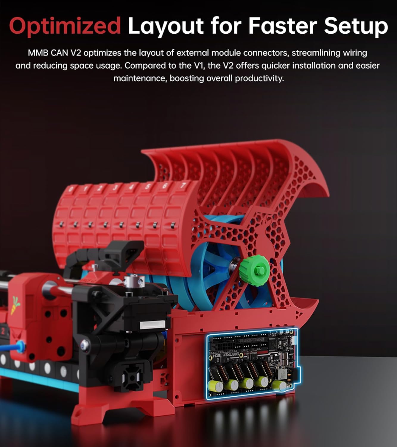 MMB CAN V2.0 board integrated into an ERCF v2 system