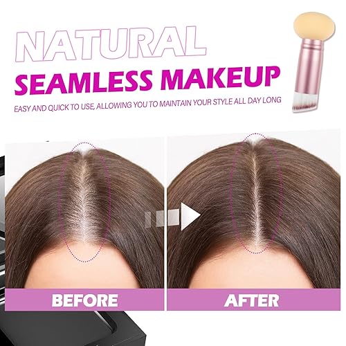 Miniatura 21 de Acomler Polvo de retoque de raíz, polvo de línea capilar para cabello fino, color de cabello para retoque de raíz, cobertura de cabello gris