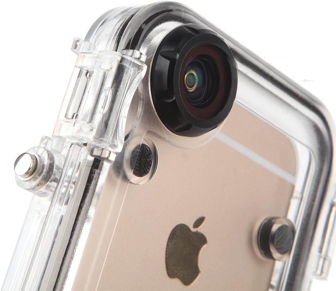 PortNSport iPhone 6/6S Case: Patented Design - Mountable, Fully Sealed Water-Proof, Detachable Front/Back Covers, Shock-Proof, Overlay Lens in Different Colors (Black)