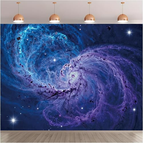 7X5 FT Galaxy Backdrop Starry Sky Psychedelic Mysterious Universe Banner Outer S