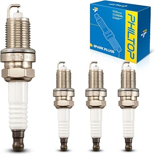 PHILTOP Spark Plugs, APP5224 Double Iridium Spark Plugs, Replacement for Civic Accord CR-V Ram1500 Odyssey Jetta Patriot Dakota Pilot Liberty Grand Cherokee Compass, OE Fine Wire Spark Plug 4 Pack