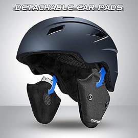 Odoland Ski Helmet and Goggles Set for Adults & Youth, Snowboard Helmet with Goggles - Shockproof Winter Sports Helmet with Protective Shell for Men, Women & Teens, Midnight Blue, M