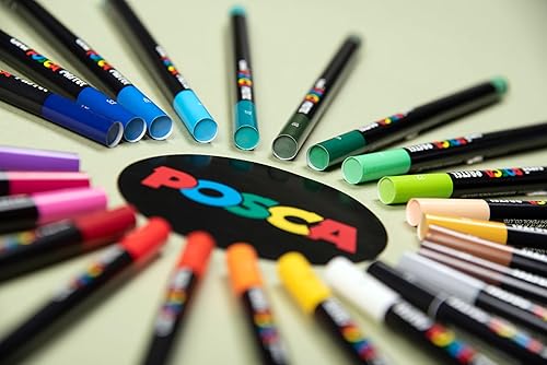 Miniatura 4 de Uni POSCA - Paquete de 24 pasteles de cera en varios colores