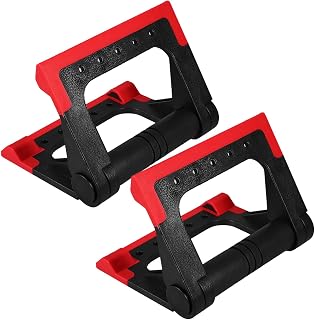 Foldable Push up Stands Pair with Adjustable Grip for Home Fitness | Tpr and Nylon Build, Stainless Steel Core, Travel Workouts, Chest and Triceps Training Support