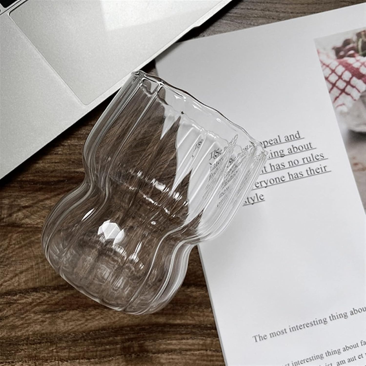 Glass Cups Striped Glass Cup Resistant Tea Beer Mug Milk Drinking Glasses Transparent Cold Beverage Drink Mug Home Office Drinkware Drinking Glasses