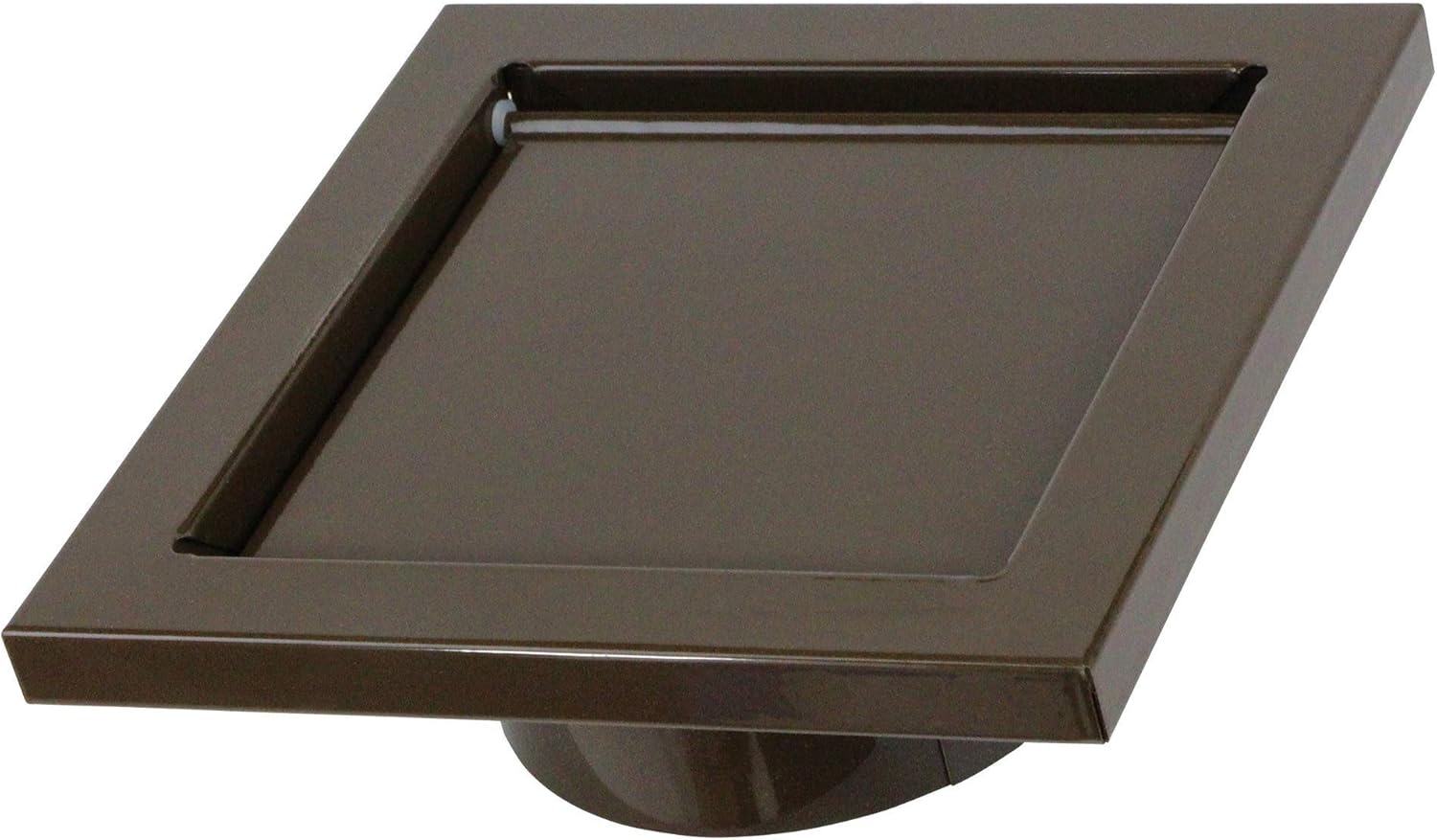 1-DWV4B - 4" Brown Powder Coated Metal Dryer Wall Vent - Painted Wall Cap