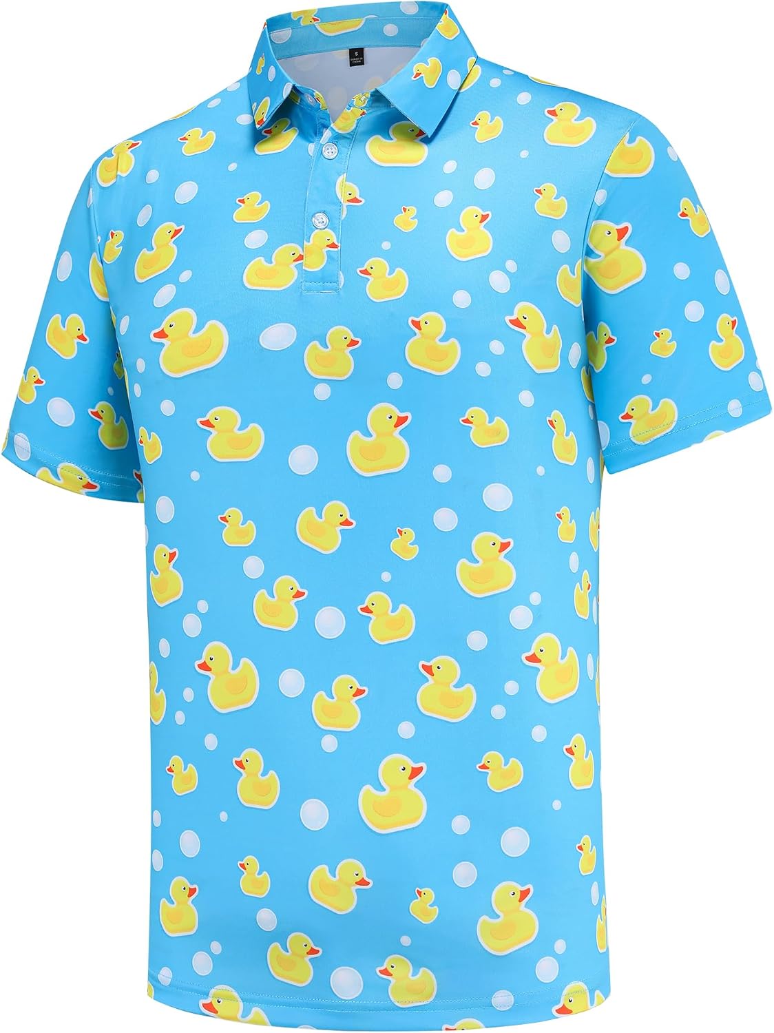 Mens Golf Polo Shirts Short Sleeve Dry Fit Print Performance Moisture Wicking Casual Funny Golf Polo Shirts for Men
