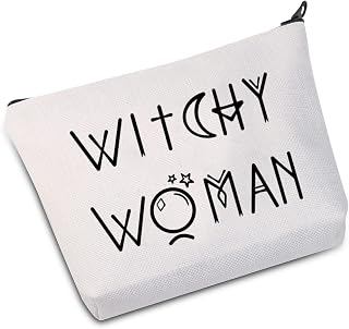 JXGZSO Witch Cosmetics Bag Witchy Woman Zipper Pouch Travel Cosmetics Witch Cosmetic Bag Witchcraft Gift (Witchy Woman CA)