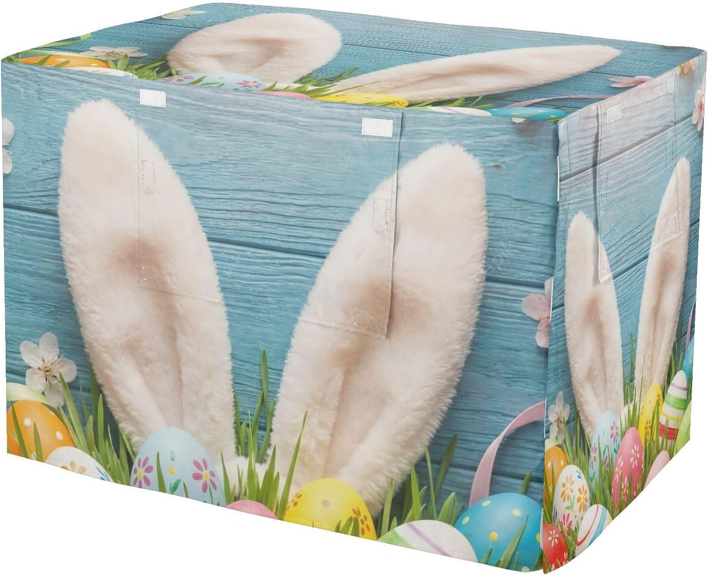 Easter Bunny Ears Blue Dog Crate Covers Mesh Window Panels, Covers for Pet Cages, X-Large