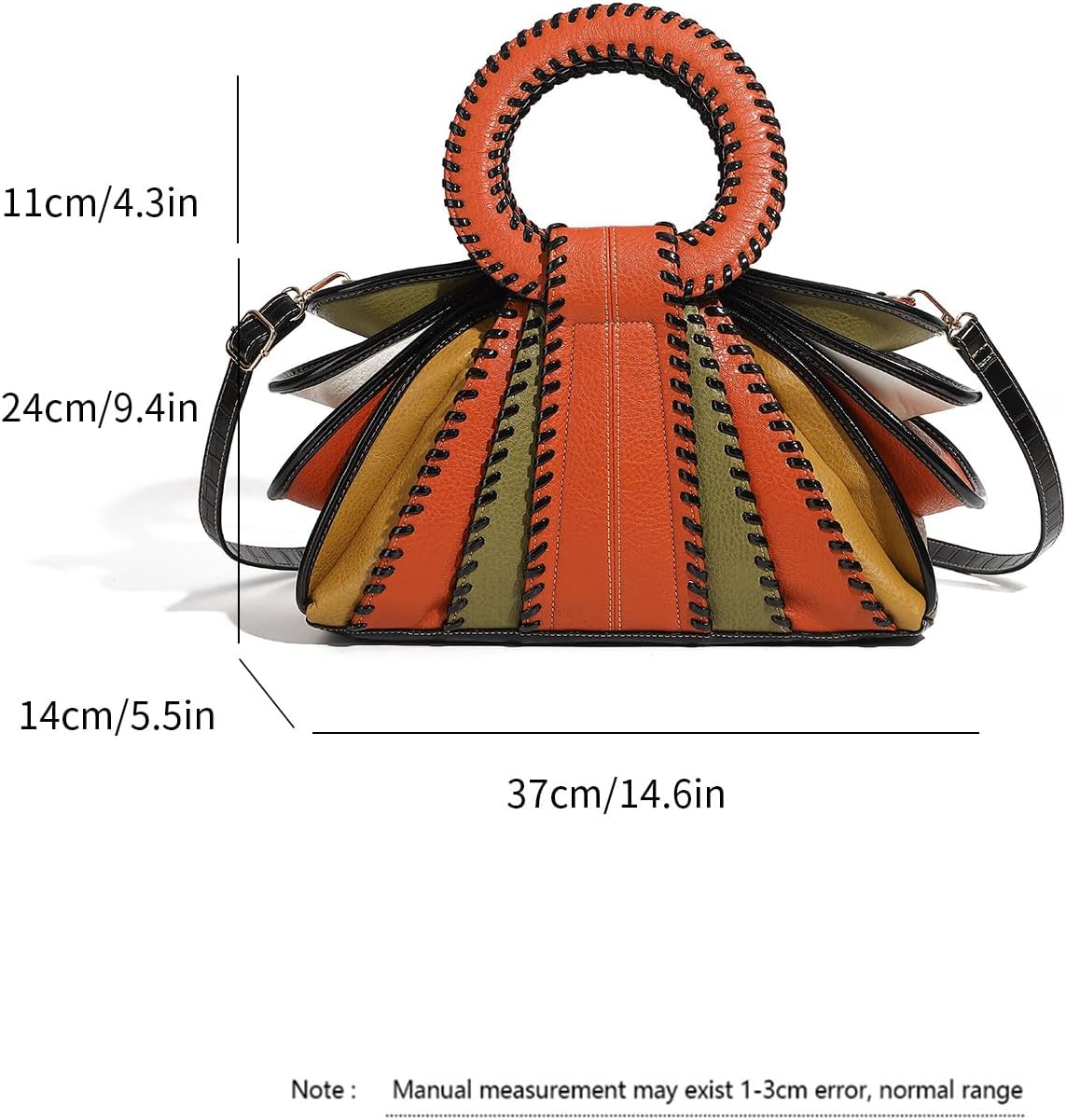 Designer Multicolor Top Handle Handbag Bag Woman Large Capacity Purse Fashion Women Crossbody Bags for Women Large Bags - Image 3