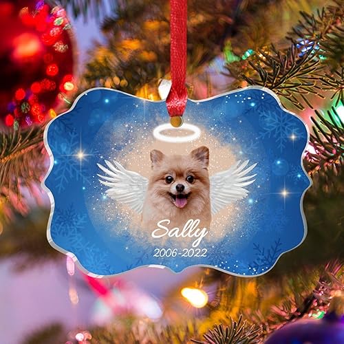 Miniatura 1 de Chow Chow con alas Perro en el Cielo Acrílico Árbol de Navidad Adorno de Navidad Recuerdo de Vacaciones Personalizado Memorial Angel Perro Adornos